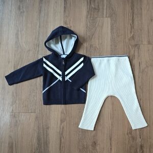 Burberry Navy and Cream Baby Hoodie